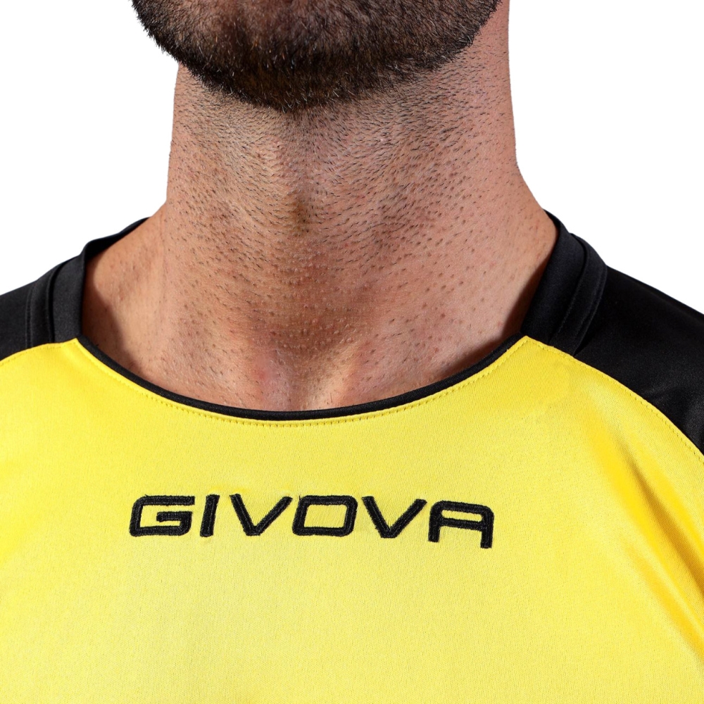 Camasa Givova Capo Interlock T- yellow and black MAC03 0710