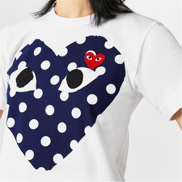 Camasa COMME DES GARCONS PLAY Logo-Polka Dot Print T- dama