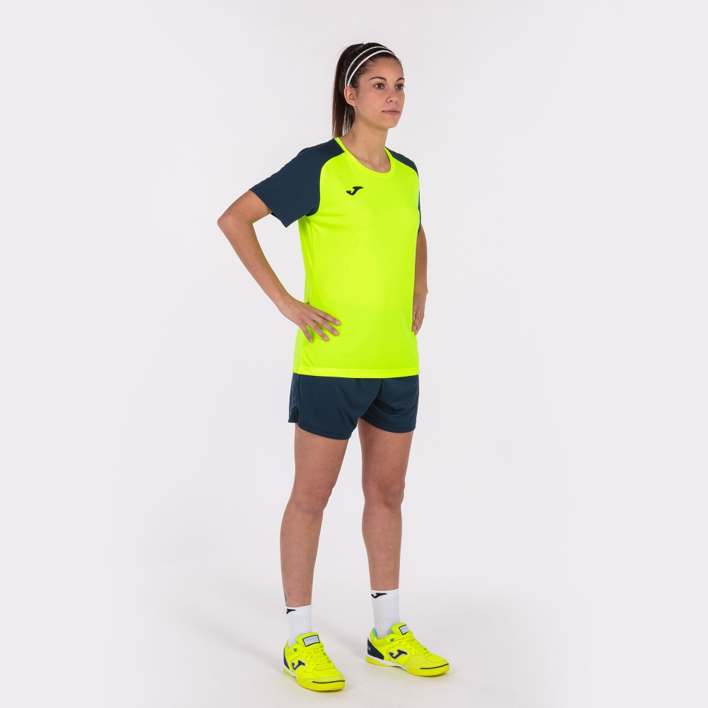 Camasa Academy Iv Maneca Scurta T- Fluor Yellow Navy Joma