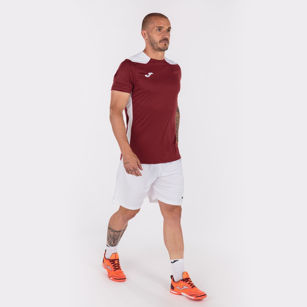 Camasa Championship Vi Maneca Scurta T- Burgundy White Joma