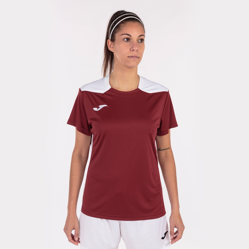 Camasa Championship Vi Maneca Scurta T- Burgundy White Joma