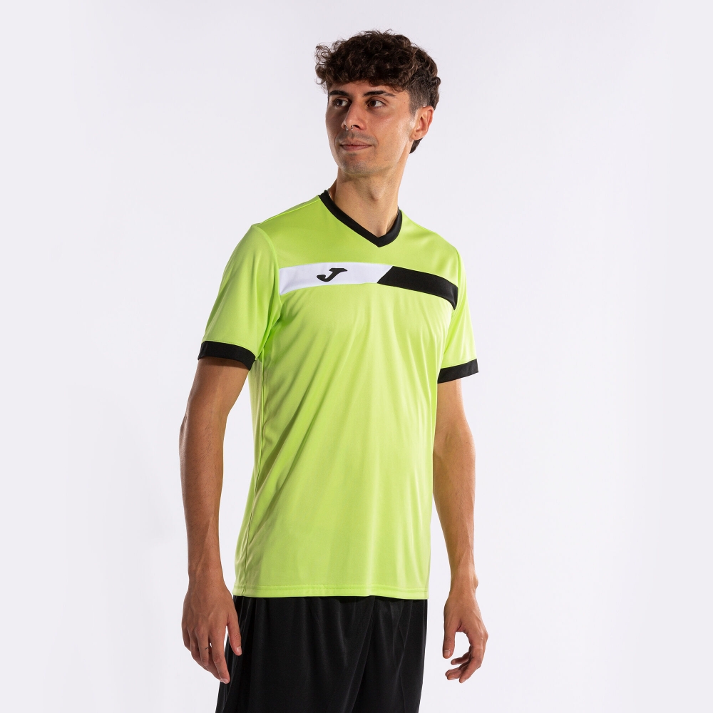 Camasa Court Maneca Scurta T- Lime Black White Joma