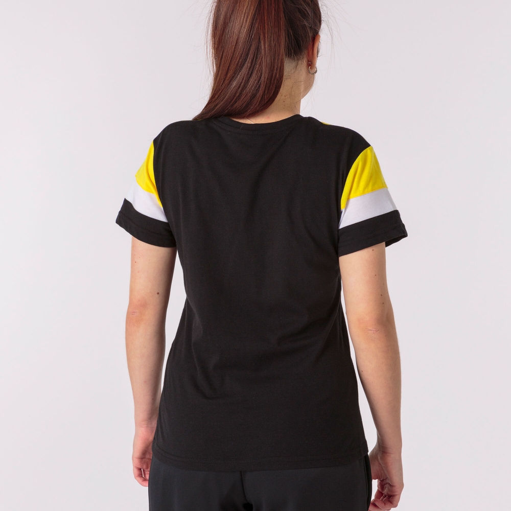 Camasa Crew Iv Cotton T- Black-yellow S/s Joma