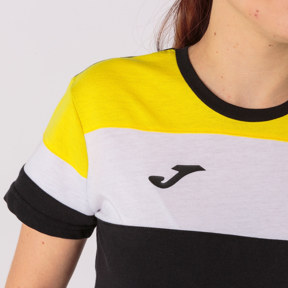 Camasa Crew Iv Cotton T- Black-yellow S/s Joma