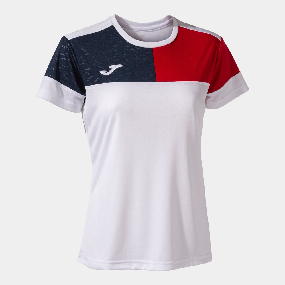 Camasa Crew V Maneca Scurta T- White Red Navy Joma