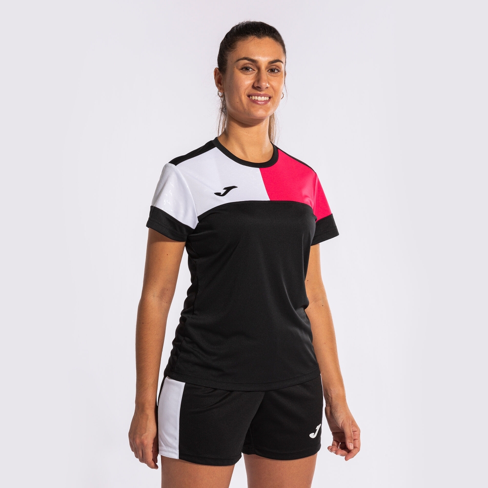 Camasa Crew V Maneca Scurta T- Black Pink White Joma