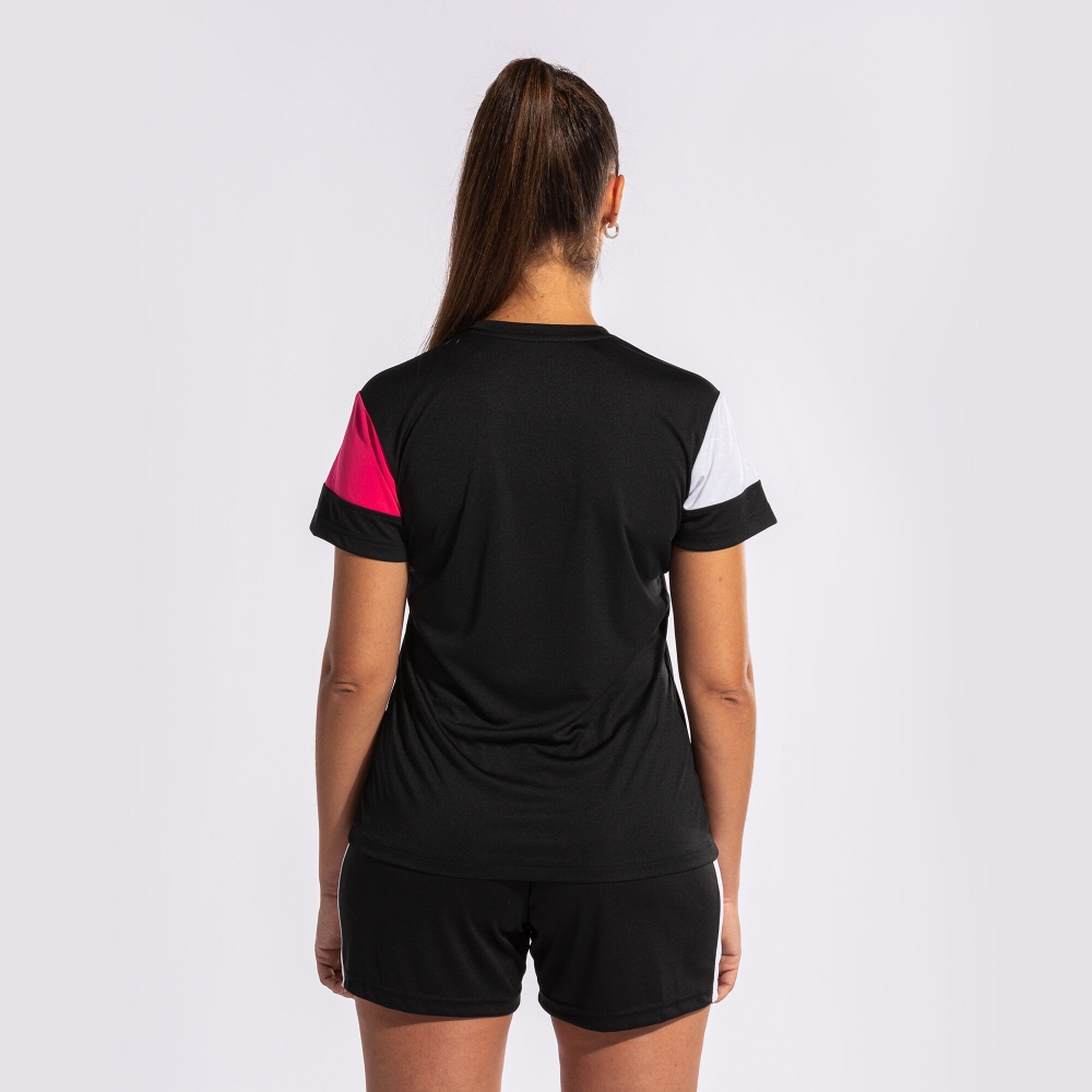 Camasa Crew V Maneca Scurta T- Black Pink White Joma