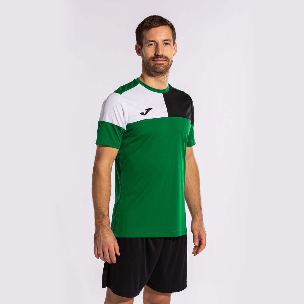 Camasa Crew V Maneca Scurta T- Green Black White Joma