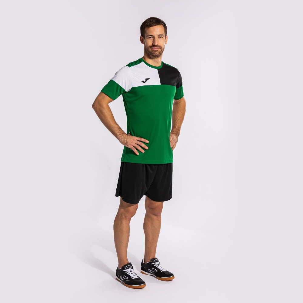 Camasa Crew V Maneca Scurta T- Green Black White Joma