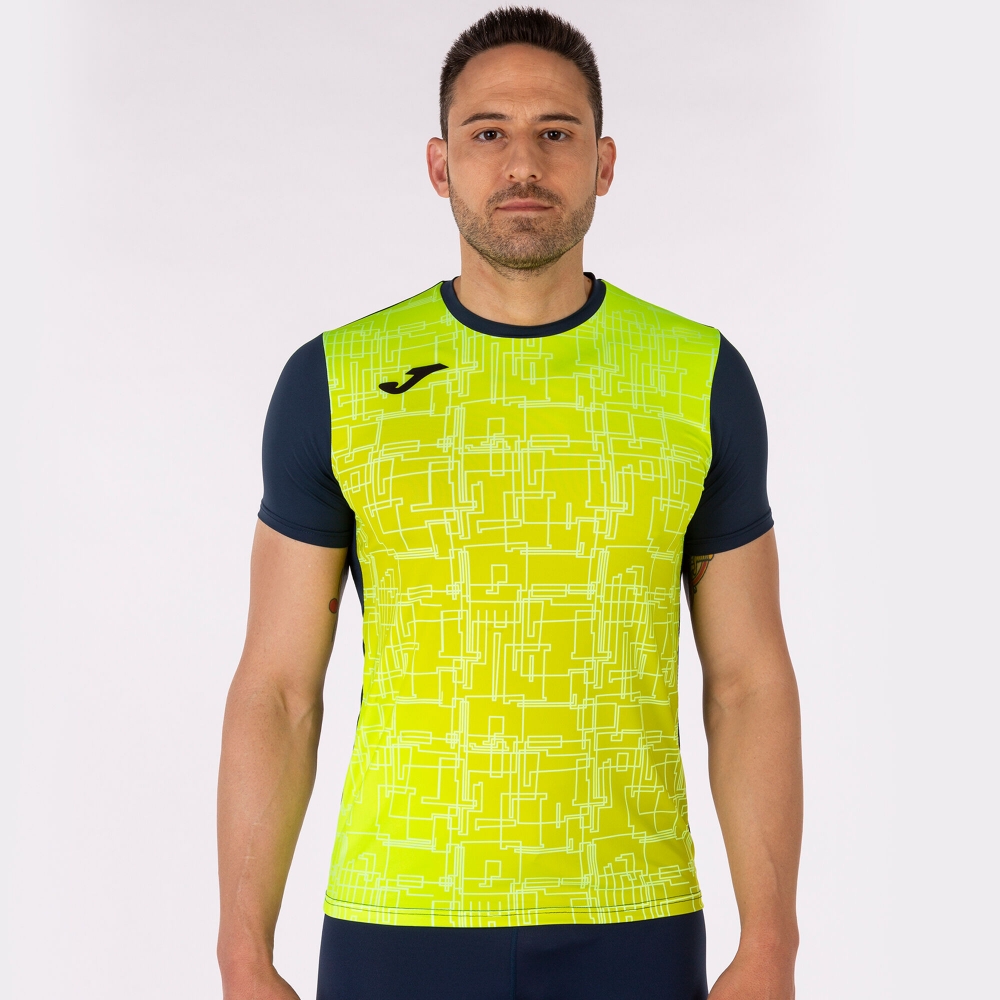 Camasa Elite Viii Maneca Scurta T- Navy Fluor Yellow Joma