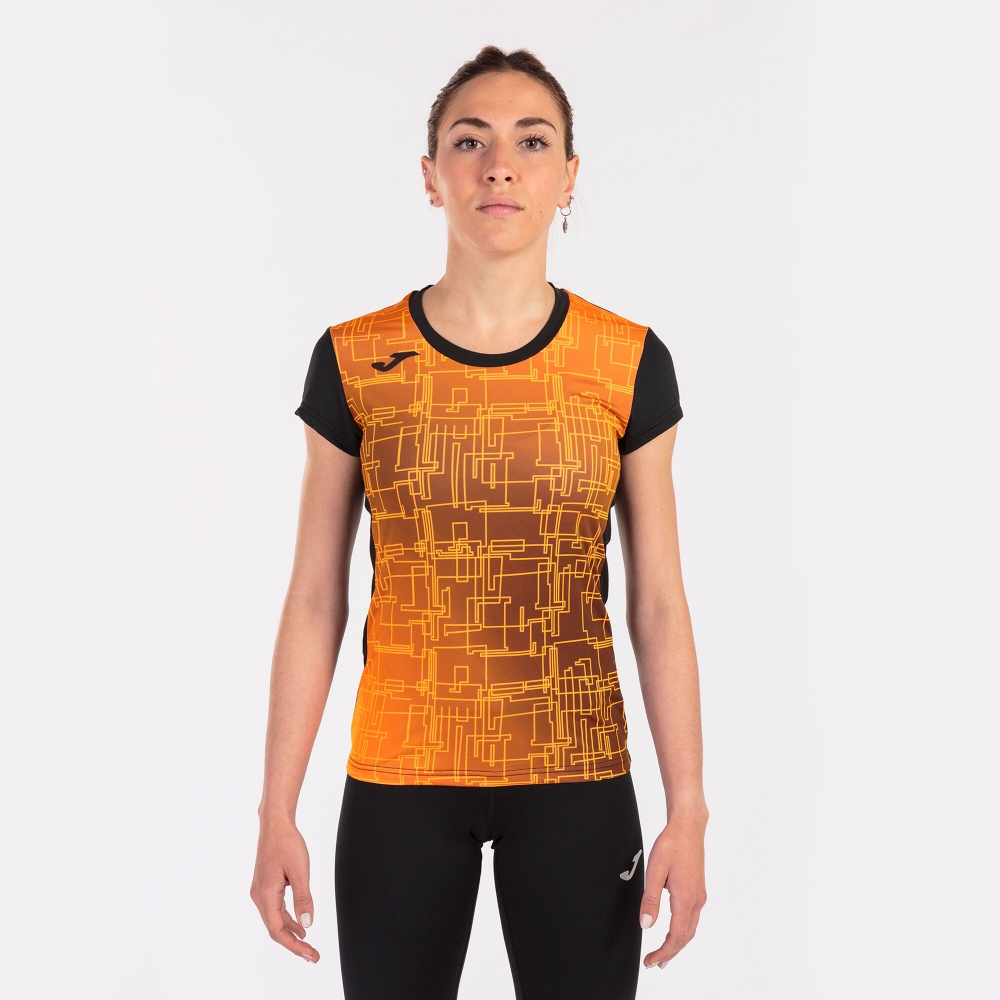 Camasa Elite Viii Maneca Scurta T- Black Orange Joma