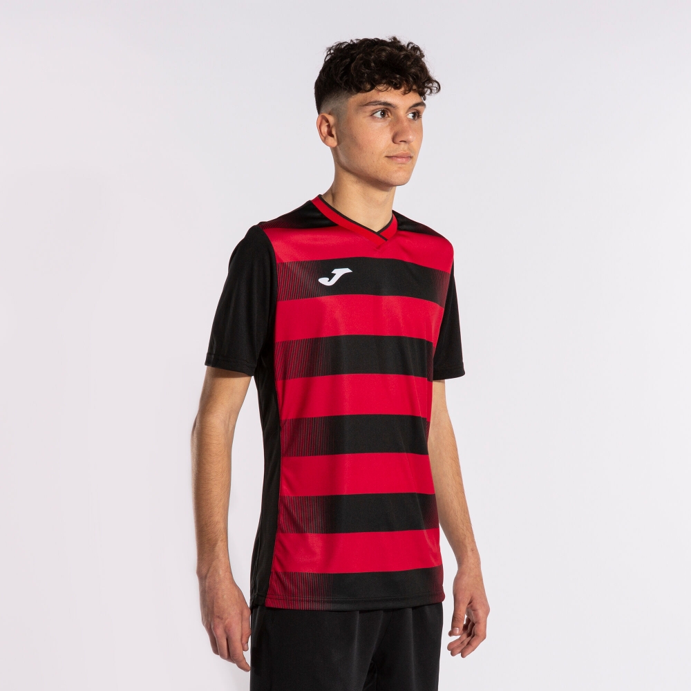 Camasa Europa V Maneca Scurta T- Black Red Joma