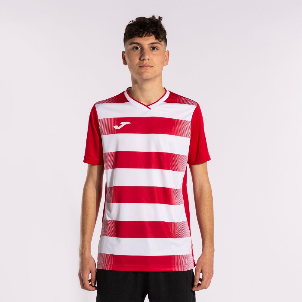 Camasa Europa V Maneca Scurta T- Red White Joma