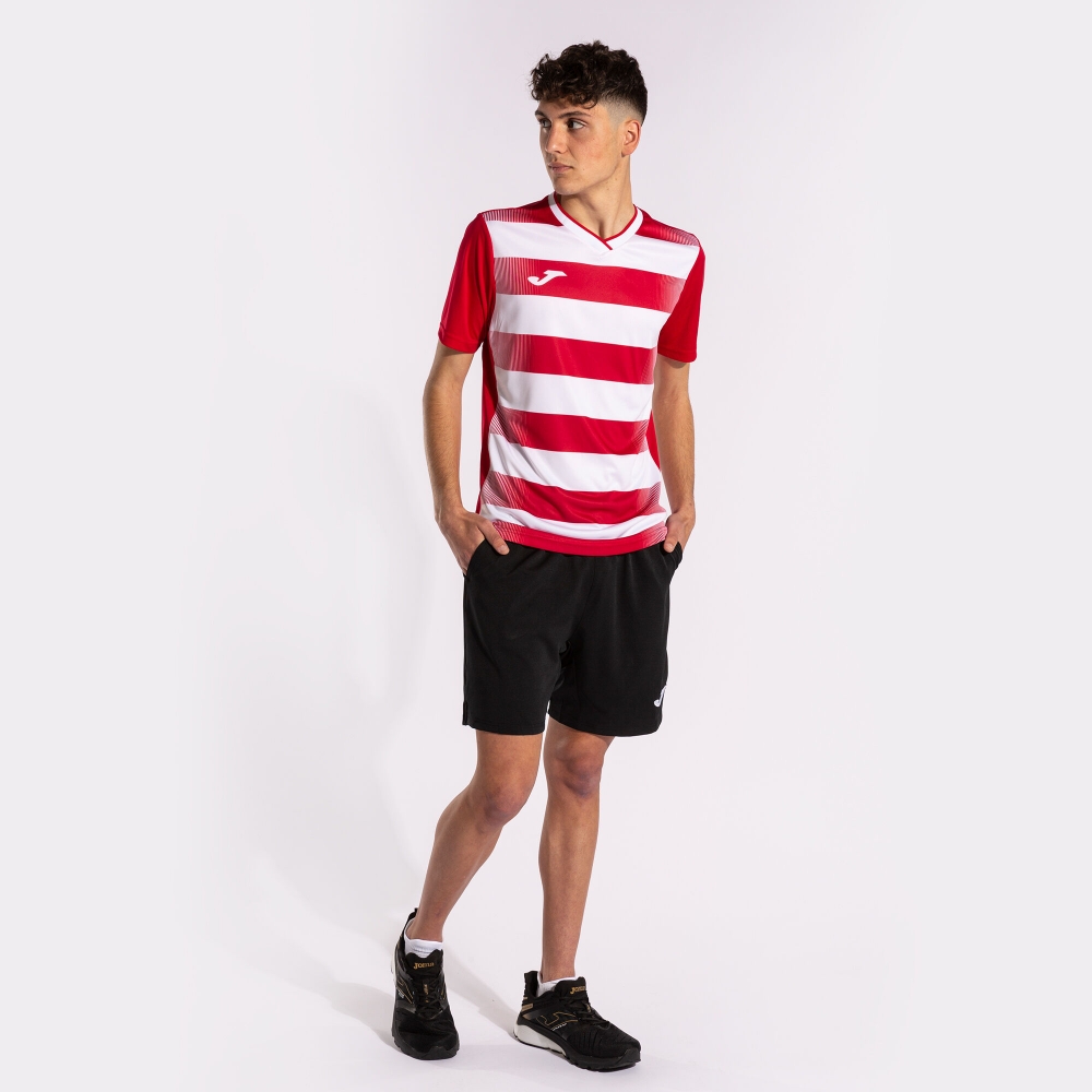 Camasa Europa V Maneca Scurta T- Red White Joma