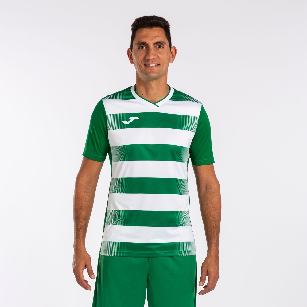 Camasa Europa V Maneca Scurta T- Green White Joma