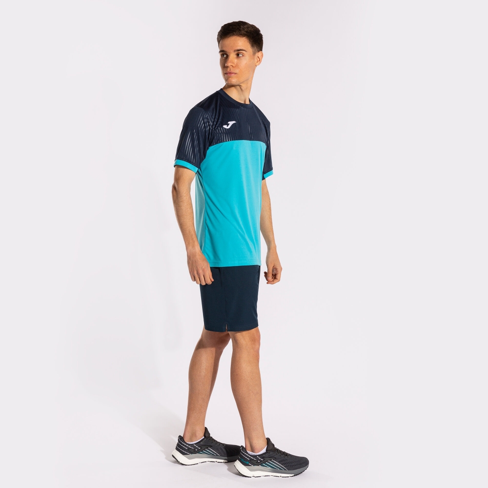 Camasa Montreal Maneca Scurta T- Fluor Turquoise-navy Joma