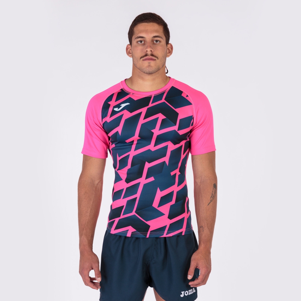 Camasa Myskin Iii Maneca Scurta T- Fluor Pink Navy Joma