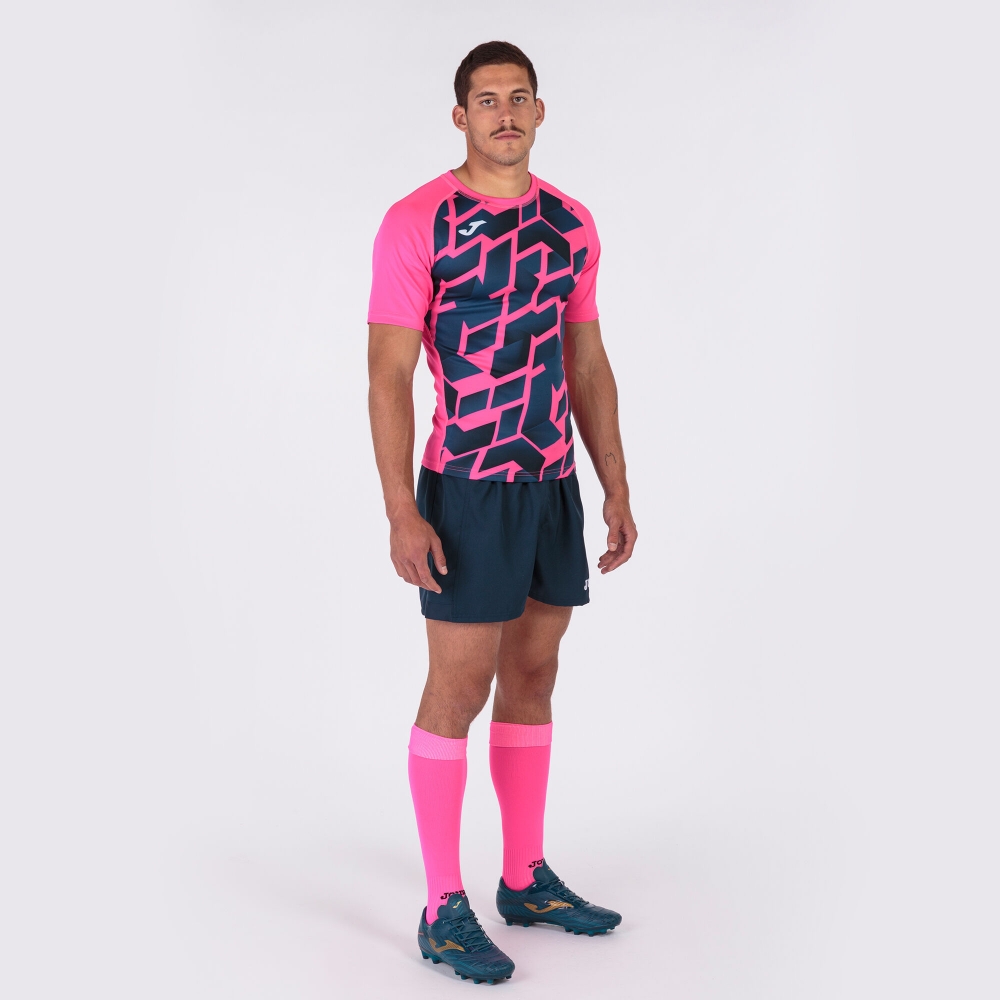 Camasa Myskin Iii Maneca Scurta T- Fluor Pink Navy Joma