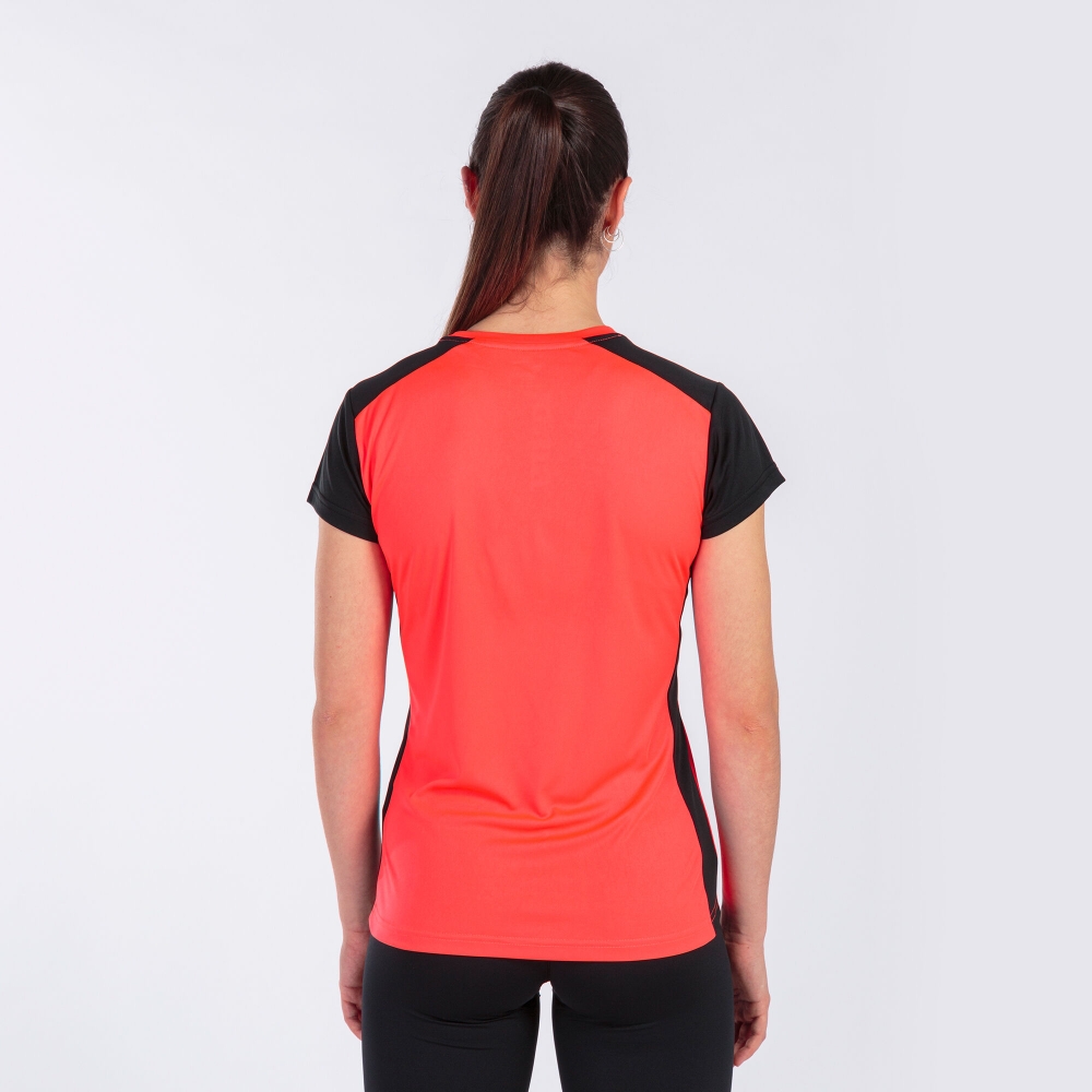 Camasa Record Ii Maneca Scurta T- Fluor Coral Black Joma