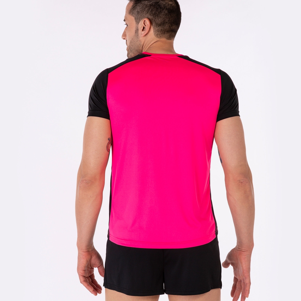 Camasa Record Ii Maneca Scurta T- Fluor Pink Black Joma