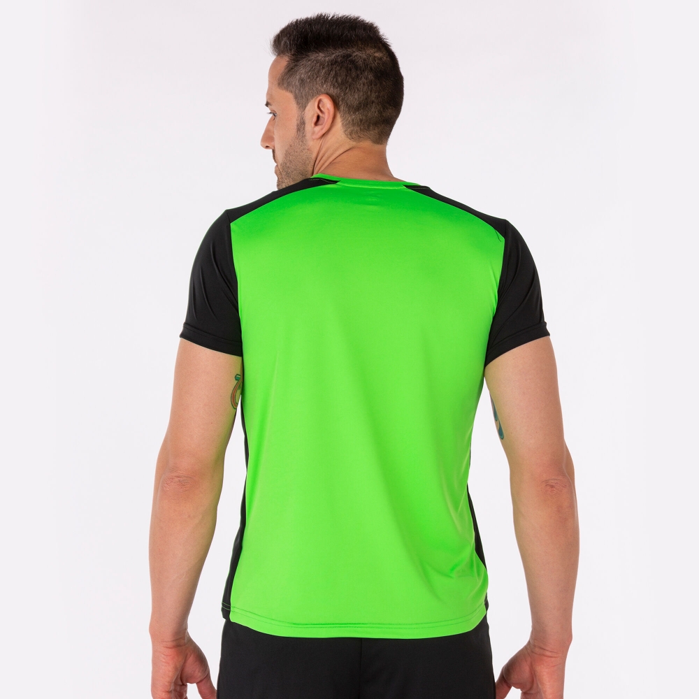 Camasa Record Ii Maneca Scurta T- Fluor Green Black Joma