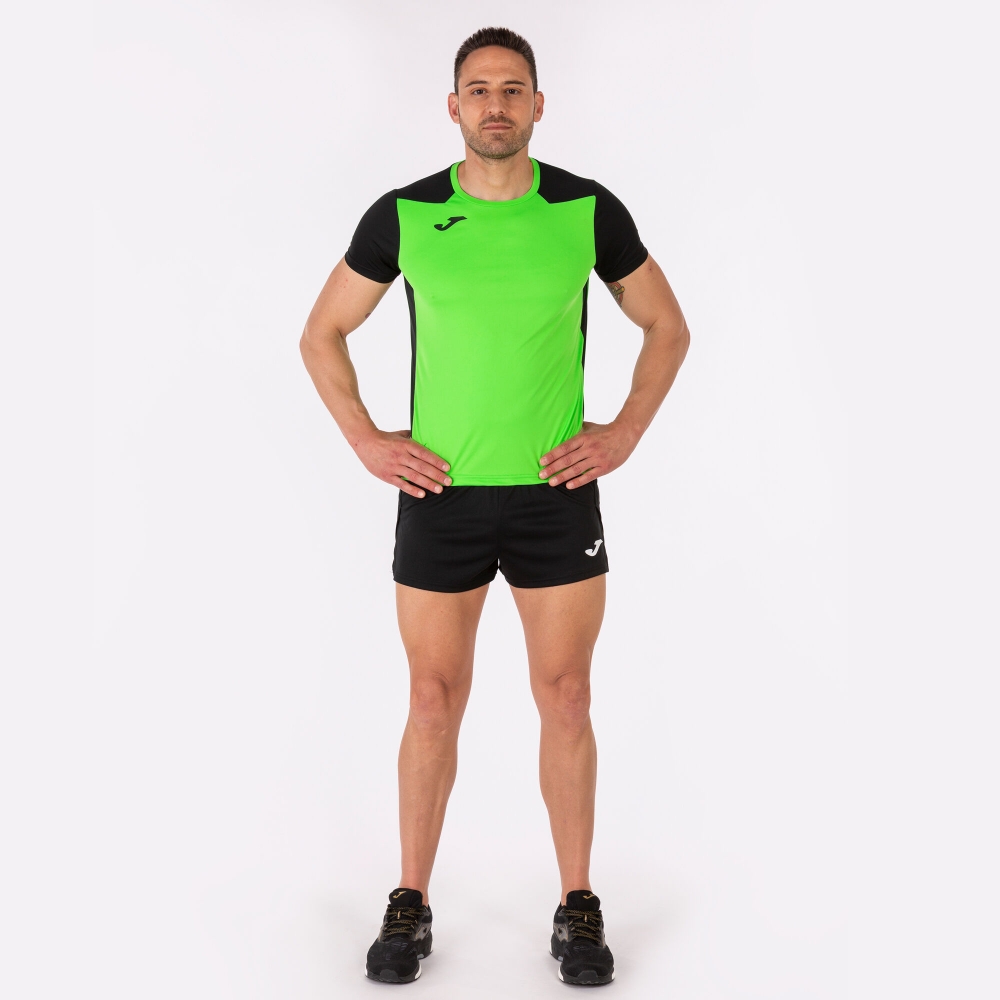 Camasa Record Ii Maneca Scurta T- Fluor Green Black Joma