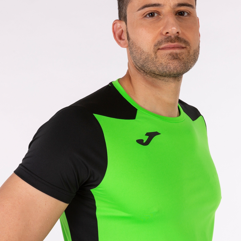 Camasa Record Ii Maneca Scurta T- Fluor Green Black Joma