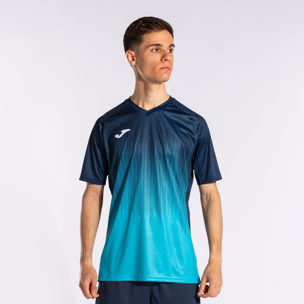 Camasa Tiger Iv Maneca Scurta T- Fluor Turquoise-navy Joma