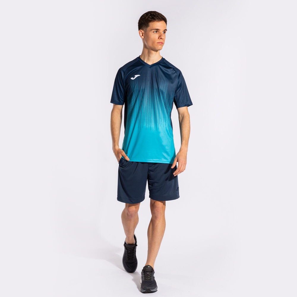 Camasa Tiger Iv Maneca Scurta T- Fluor Turquoise-navy Joma