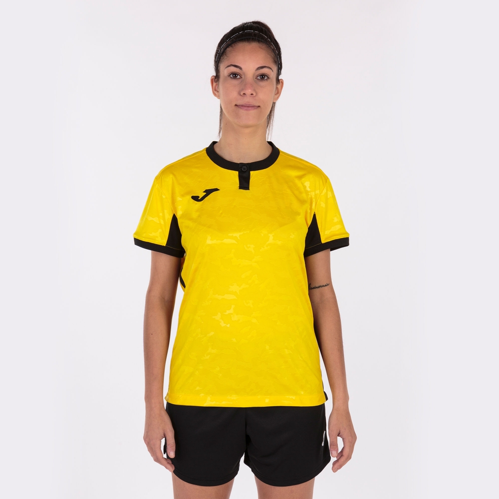 Camasa Toletum Ii T- Yellow-black S/s Joma