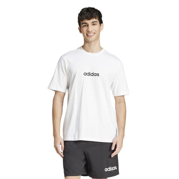 Camasa adidas Essentials Single Jersey Linear Embroidered Logo T- barbat