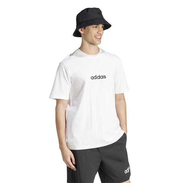 Camasa adidas Essentials Single Jersey Linear Embroidered Logo T- barbat