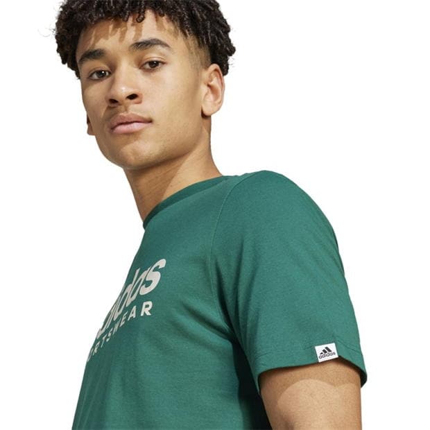 Camasa adidas Essentials Single Jersey Linear Embroidered Logo T- barbat