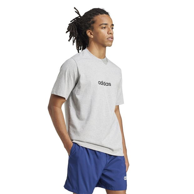 Camasa adidas Essentials Single Jersey Linear Embroidered Logo T- barbat