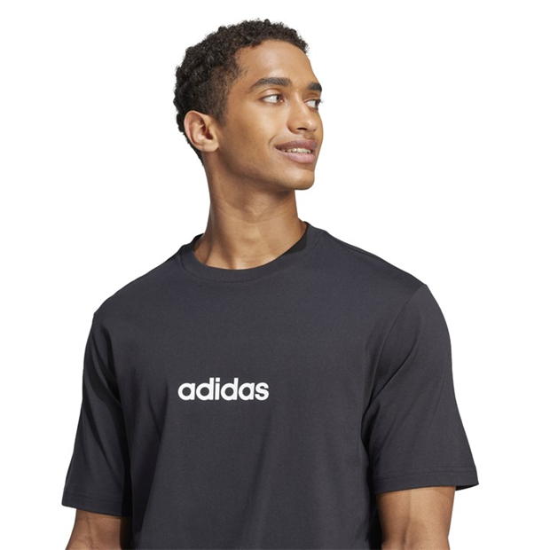 Camasa adidas Essentials Single Jersey Linear Embroidered Logo T- barbat