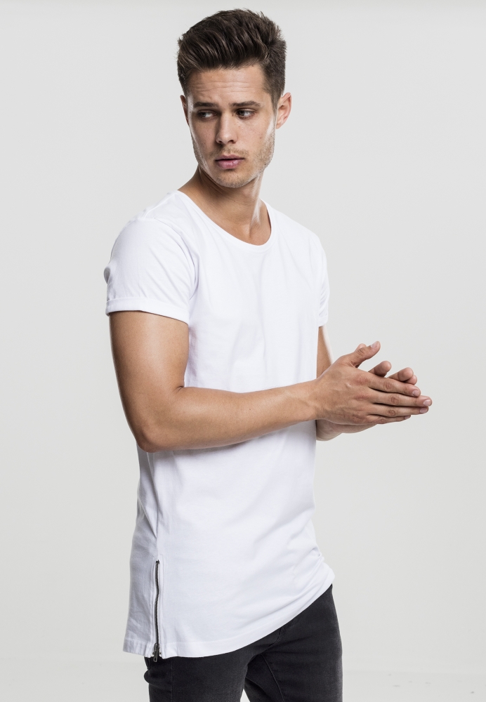 Tricou Long Shaped Side Zip Urban Classics