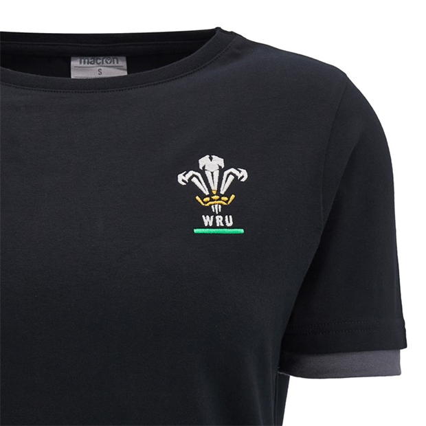 Camasa Macron Wales Rugby Union Travel T- 2024 2025 dama