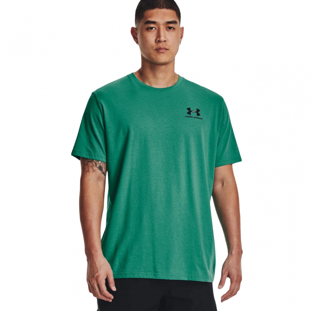 Camasa Men's Under Armor Sportstyle Left Chest SS T- green 1326799 509 Under Armour