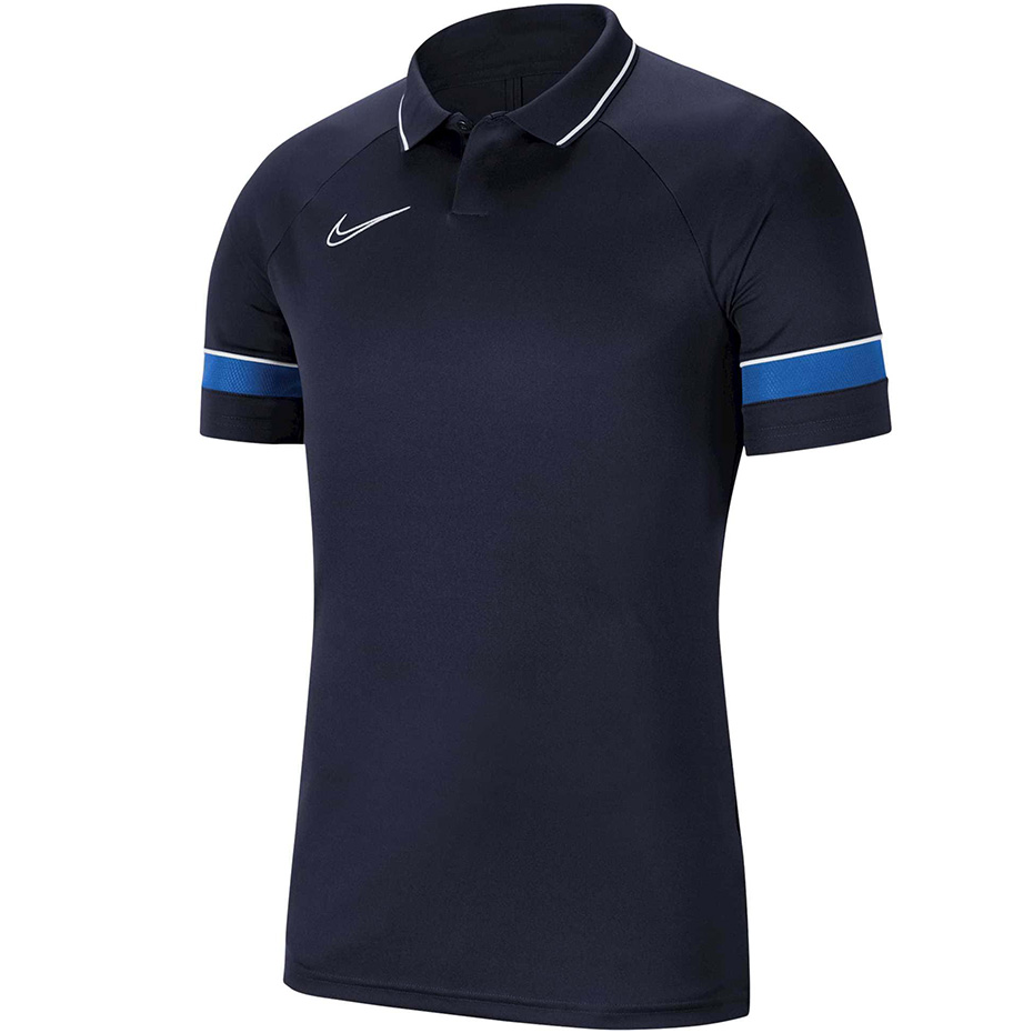 Koszulka męska Nike DF Academy 21 Polo SS granatowa CW6104 453