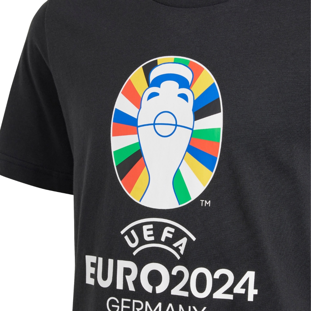 Tricou pentru copii adidas Euro24 negru IT9307