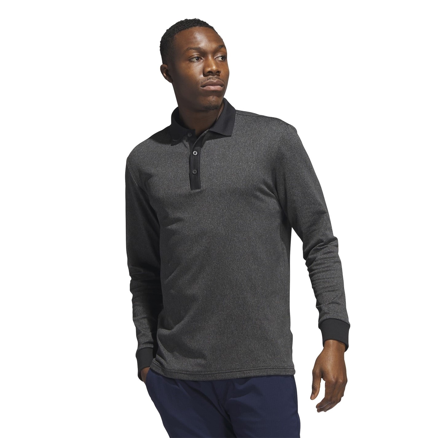 Camasa adidas Essentials Heathered Maneca Lunga Polo barbat