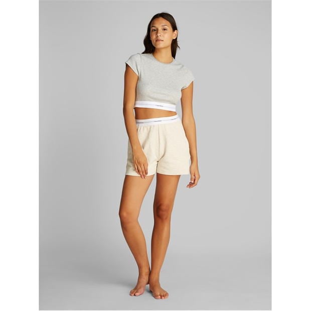 Camasa Calvin Klein COTTON STRETCH RIB CROP T-