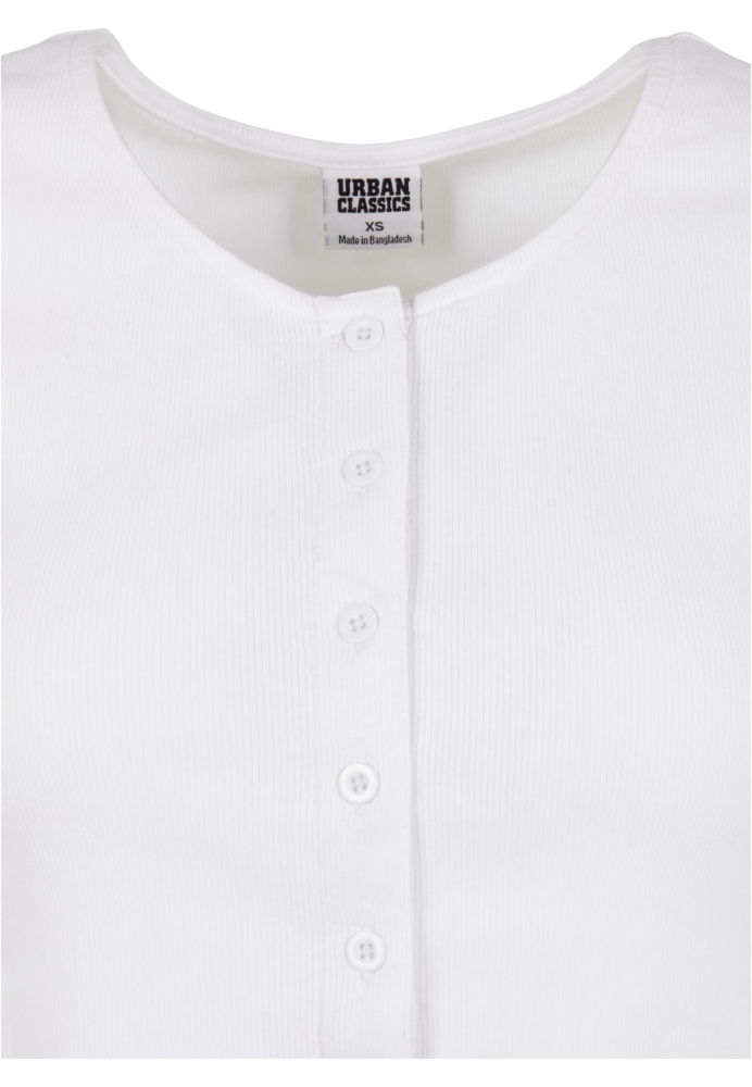 Tricou Cropped Button Up Rib dama Urban Classics