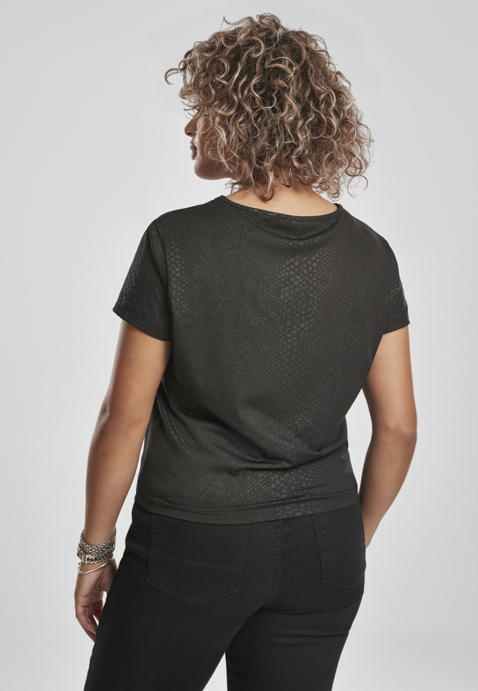 Tricou Stretch Pattern Cropped dama Urban Classics