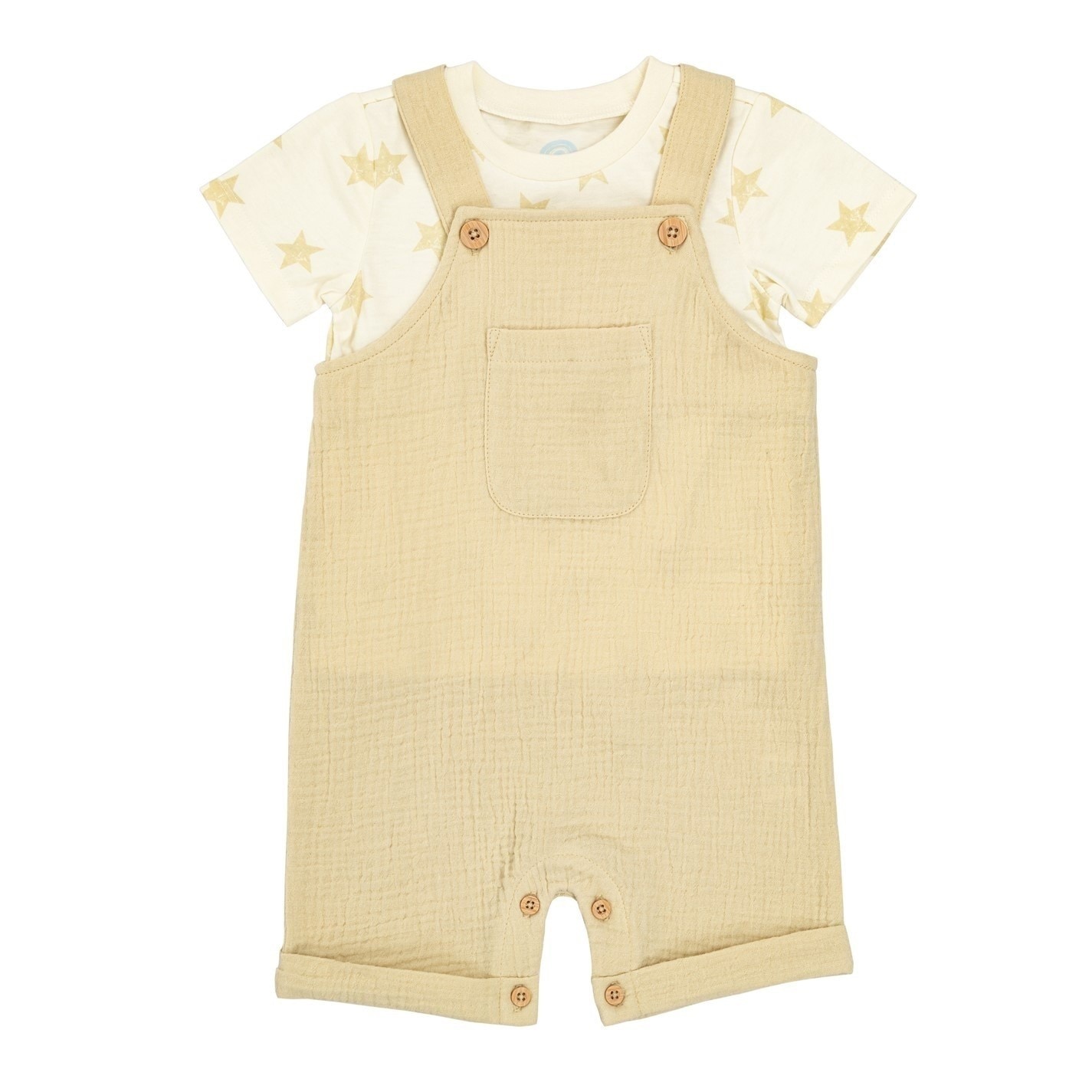 Camasa Hello World Boy T- and Dungaree Set bebelus