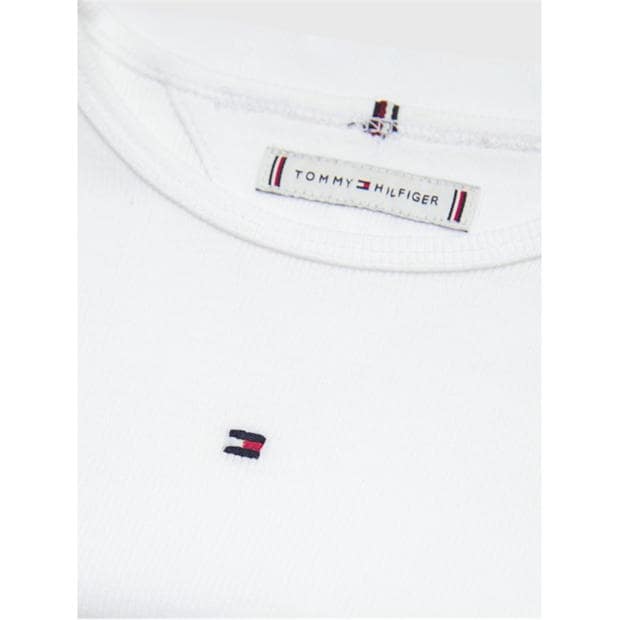 Camasa Tommy Hilfiger Essential Ruffle Fitted Maneca Lunga T-