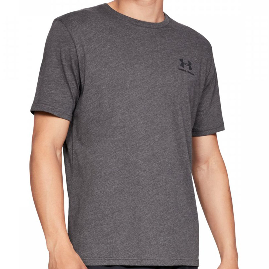 Camasa T- men's Under Armour Sportstyle Left Chest SS dark grey 1326799 019