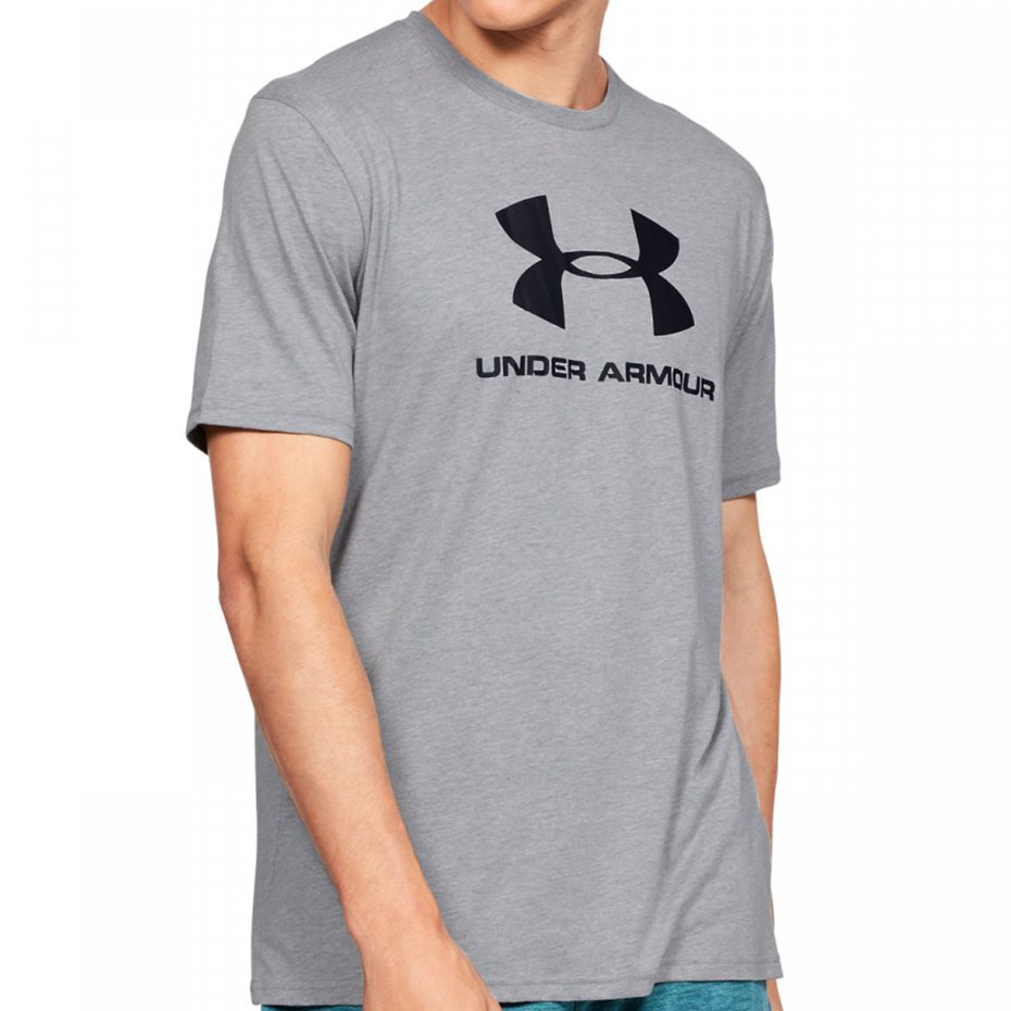 Camasa T- men's Under Armour Sportstyle Logo SS gray 1329590 036