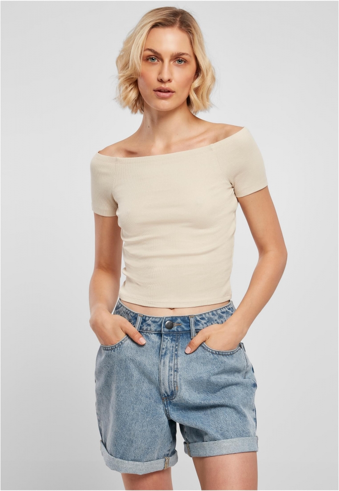 Tricou Off Shoulder Rib dama Urban Classics