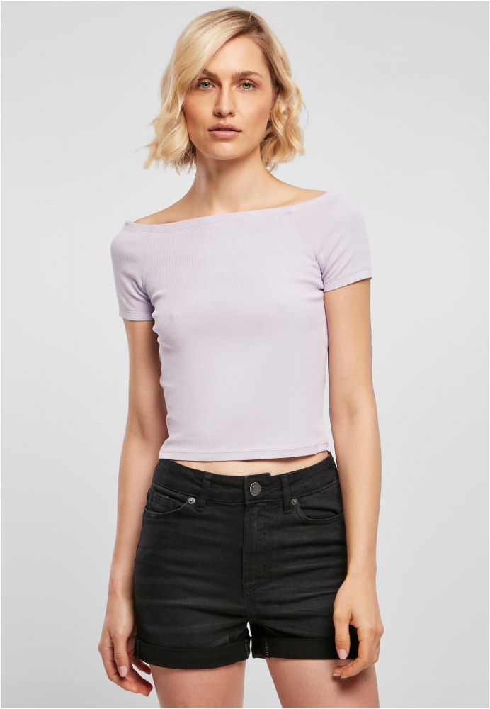 Tricou Off Shoulder Rib dama Urban Classics